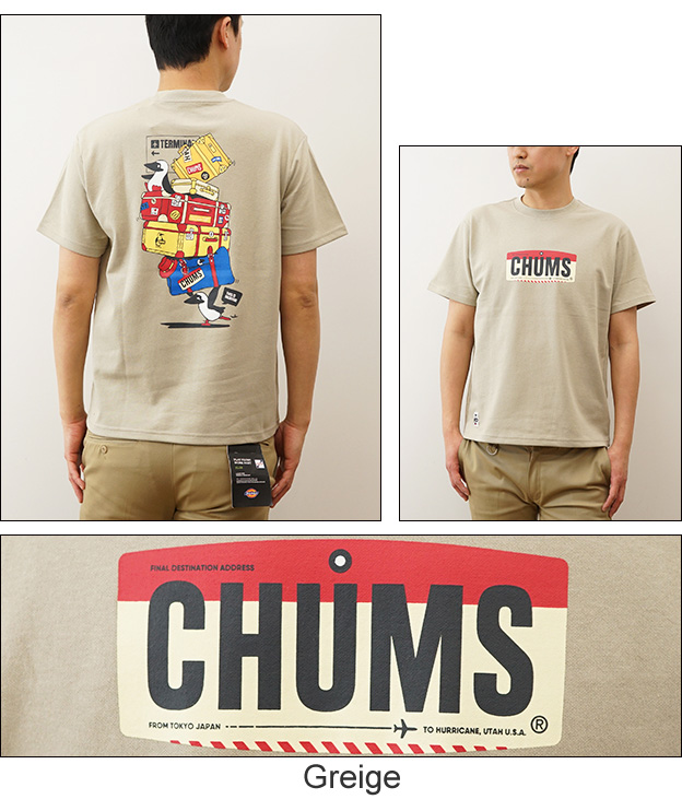 CHUMS チャムス バゲージ Tシャツ メンズ レディース 半袖 吸水速乾 接触冷感 バックプリント 大きいサイズ アウトドア キャンプ アメカジ おしゃれ CH01-2371｜robinjeansbug｜05