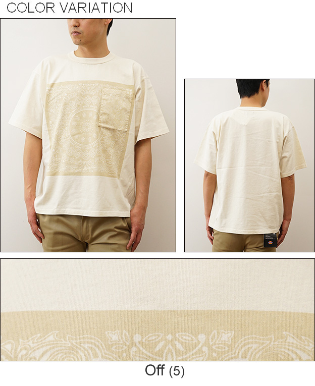 KRIFF MAYER クリフメイヤー Tシャツ ピグメント バンダナ ポケT ポケット メンズ レディース 半袖 ペイズリー 大きいサイズ オーバーサイズ 古着 加工 2347200 | KRIFF MAYER | 03