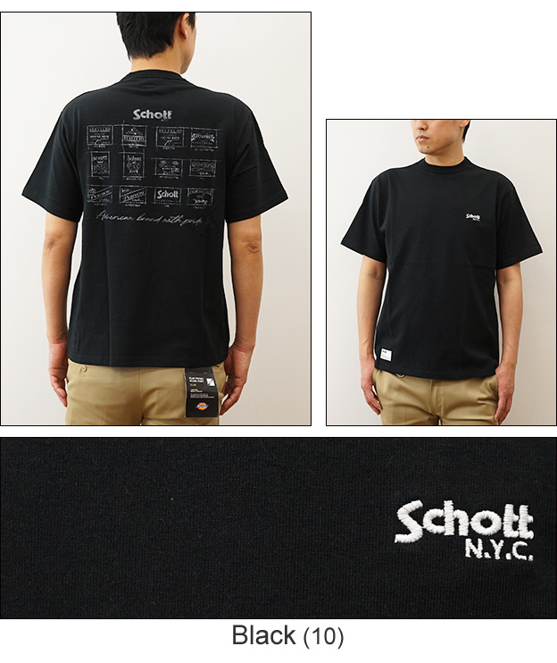Schott N.Y.C ショット Tシャツ アーカイブスタンプ メンズ 半袖 