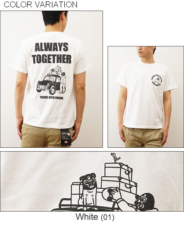 gym master ジムマスター Tシャツ 5.6oz ALWAYS TOGETHER Tee メンズ レディース 半袖 大きいサイズ バックプリント 綿100 ブランド 犬 プロレス G374715 | gym master | 03