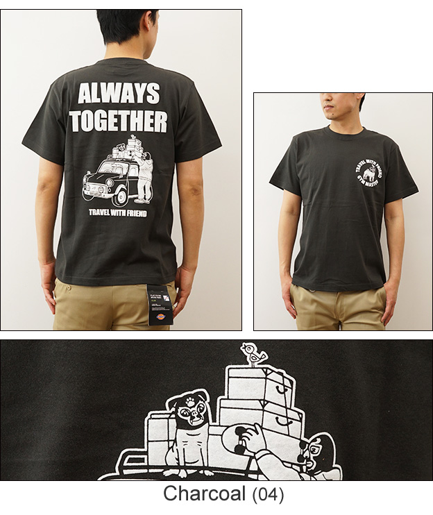 gym master ジムマスター Tシャツ 5.6oz ALWAYS TOGETHER Tee メンズ レディース 半袖 大きいサイズ バックプリント 綿100 ブランド 犬 プロレス G374715 | gym master | 05