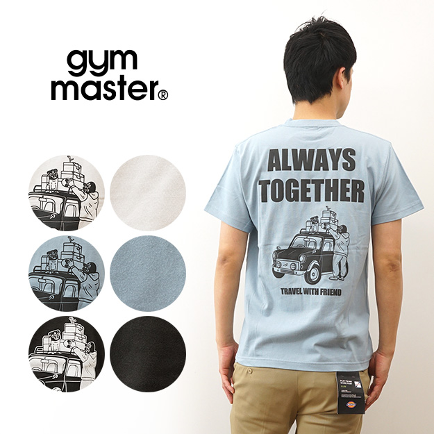 gym master ジムマスター Tシャツ 5.6oz ALWAYS TOGETHER Tee メンズ レディース 半袖 大きいサイズ バックプリント 綿100 ブランド 犬 プロレス G374715 | gym master
