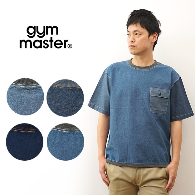 gym master ジムマスター Tシャツ シャンブレー ビッグ Tee メンズ レディース 半袖 ポケT ポケット 大きいサイズ ブランド 綿100% おしゃれ アメカジ G321749 | gym master
