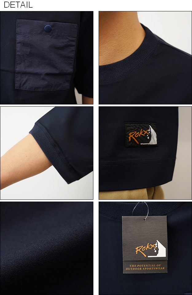 ROKX ロックス Tシャツ ライトトレック クルー ショートスリーブ メンズ レディース 半袖 ポケT ポケット 速乾 大きいサイズ ブランド おしゃれ RXMS244039 | ROKX | 02