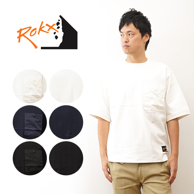 ROKX ロックス Tシャツ ライトトレック クルー ショートスリーブ メンズ レディース 半袖 ポケT ポケット 速乾 大きいサイズ ブランド おしゃれ RXMS244039 | ROKX