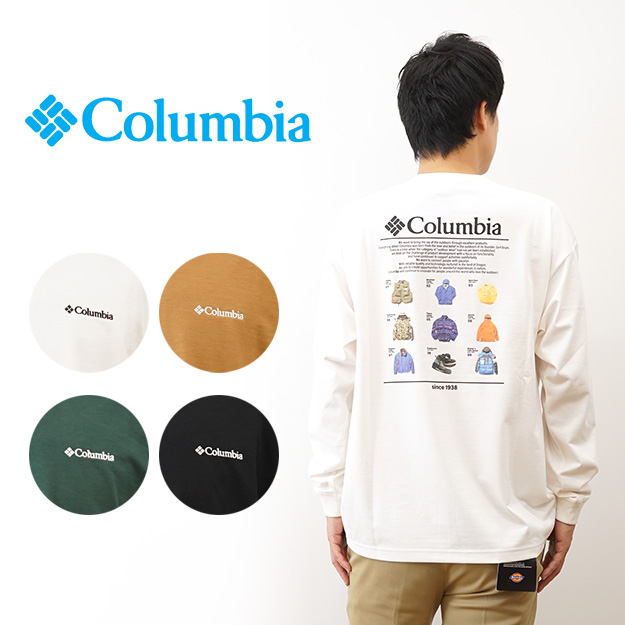 Columbia コロンビア 長袖 Tシャツ ロンT ロストブルック ロングスリーブ グラフィック メンズ レディース 長袖 バックプリント 大きいサイズ ブランド PM0325 | Columbia