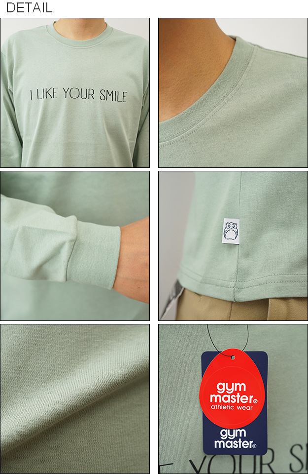 gym master ジムマスター 長袖 Tシャツ 7.4oz YOUR SMILE ロンTee メンズ レディース 厚手 リブ アメカジ ストリート ブランド インナー 大きいサイズ G421700 | gym master | 02