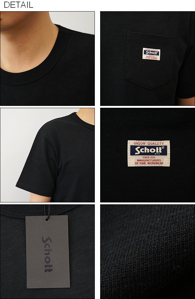 Schott N.Y.C（ショット） Schott Tシャツ ワーク ラベル ポケット