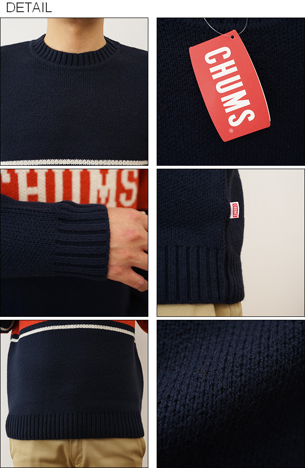 CHUMS チャムス セーター カレッジ ニット クルー トップ メンズ レディース 大きいサイズ 厚手 ウール おしゃれ ブランド アメカジ 秋 冬 CH02-1219 | CHUMS | 02
