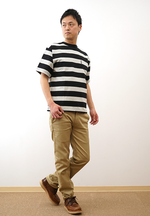 Schott ショット ワイド ボーダー ポケット Tシャツ メンズ 半袖 大きいサイズ 綿100% 厚手 生地 アメカジ 人気 おしゃれ ゆったり 春 夏 秋 白 黒 7825934006 | Schott N.Y.C | 04