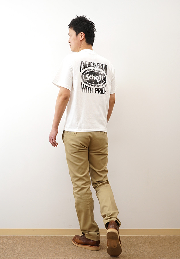 Schott ショット Tシャツ アメリカン ブランド ウィズ プライド メンズ 半袖 大きいサイズ 綿100% 厚手 アメカジ プリント おしゃれ 夏 白 黒 7825134015 | Schott N.Y.C | 01