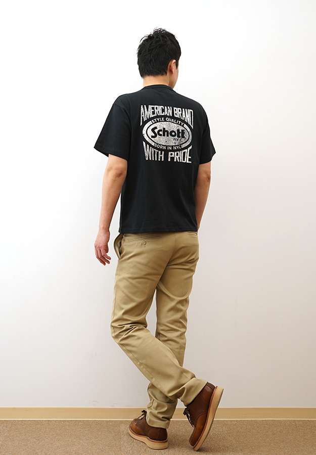 Schott ショット Tシャツ アメリカン ブランド ウィズ プライド メンズ 半袖 大きいサイズ 綿100% 厚手 アメカジ プリント おしゃれ 夏 白 黒 7825134015 | Schott N.Y.C | 06