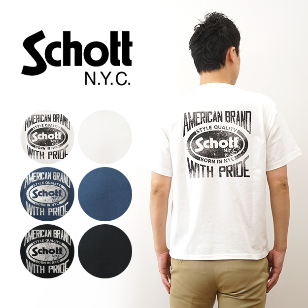 ショット半袖シャツXL Schott N.Y.C ショット Tシャツ アメリカン ブランド ウィズ