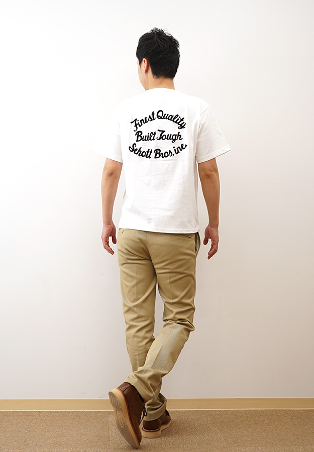 Schott ショット ヘンリーネック Tシャツ メンズ 半袖 ファイネスト クオリティ ビルドタフ 大きいサイズ 綿100% 刺繍 厚手 アメカジ おしゃれ 白 黒 7825134016 | Schott N.Y.C | 01