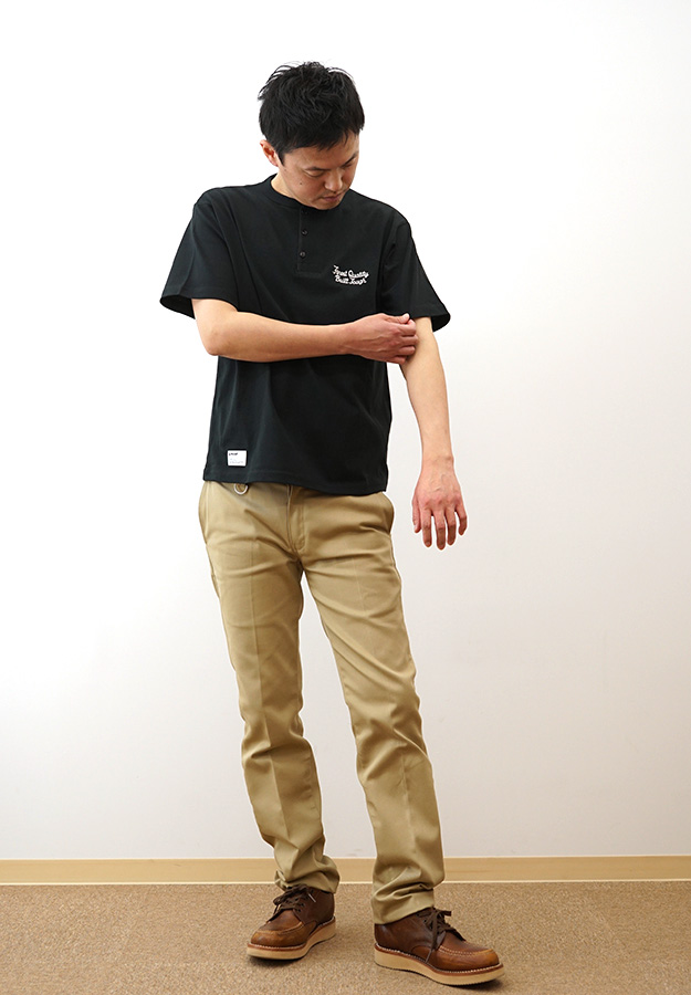 Schott ショット ヘンリーネック Tシャツ メンズ 半袖 ファイネスト クオリティ ビルドタフ 大きいサイズ 綿100% 刺繍 厚手 アメカジ おしゃれ 白 黒 7825134016 | Schott N.Y.C | 03