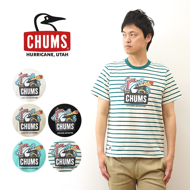 CHUMS チャムス Tシャツ メンズ レディース 綿100% ブービー ラブアンドアドベンチャー USAコットン M L XL 大きいサイズ 白 黒 アウトドア おしゃれ CH01-2516 | CHUMS