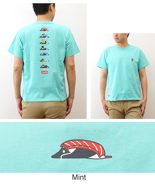 CHUMS チャムス ブービー スシフレンズ Tシャツ メンズ レディース 半袖 プリント 大きいサイズ 綿100% 刺繍 キャンプ おしゃれ 黒 白 タイダイ CH01-2521 | CHUMS | 12