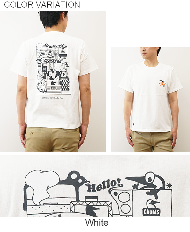 CHUMS チャムス Tシャツ メンズ レディース チャムスイズファン 綿100% M L XL 大きいサイズ 黒 おしゃれ かわいい アウトドア アメカジ プレゼント CH01-2522 | CHUMS | 07