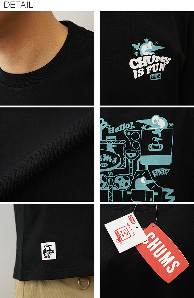 CHUMS チャムス Tシャツ メンズ レディース チャムスイズファン 綿100% M L XL 大きいサイズ 黒 おしゃれ かわいい アウトドア アメカジ プレゼント CH01-2522 | CHUMS | 06