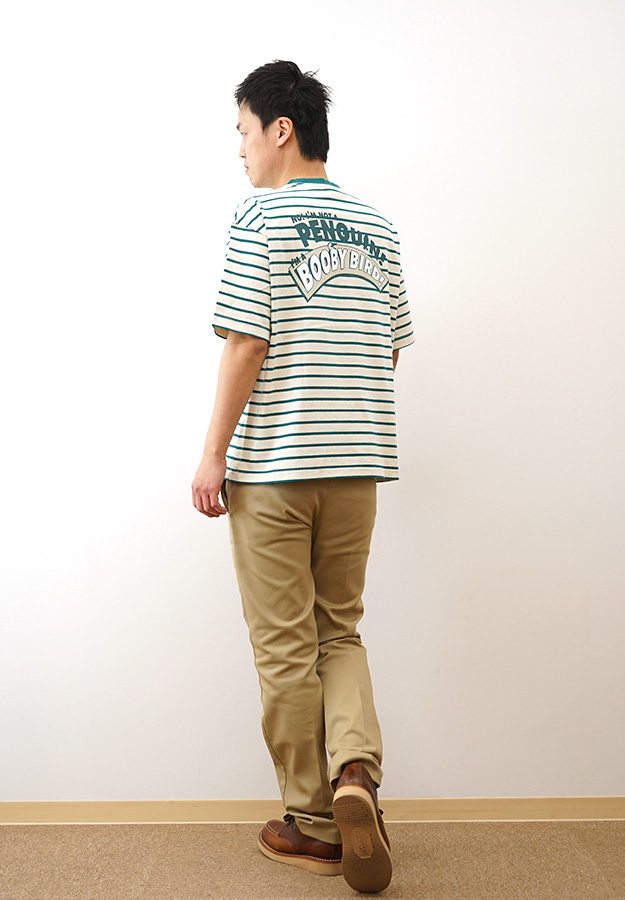 CHUMS チャムス Tシャツ アイムア ブービーバード メンズ レディース 半袖 オーバーサイズ 大きいサイズ 綿100% おしゃれ ペンギン 黒 白 ボーダー CH01-2524 | CHUMS | 05