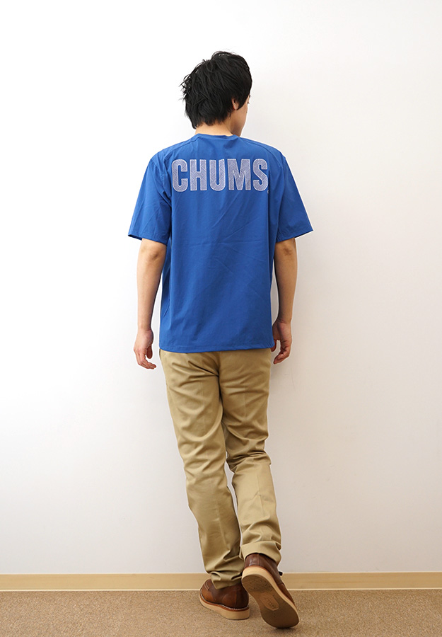 チャムス　エアトレイル　レディース　半袖　M CHUMS チャムス Tシャツ エアトレイル ストレッチ メンズ