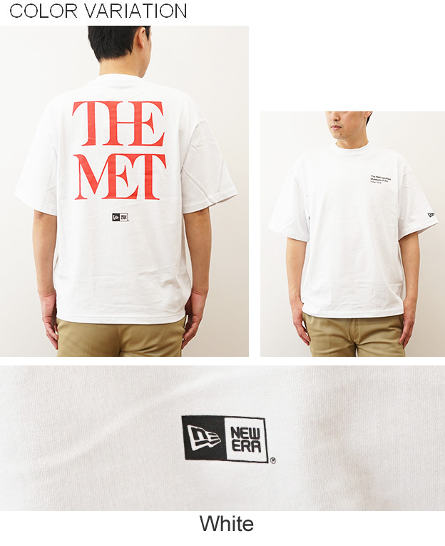 New Era ニューエラ Tシャツ 半袖 オーバーサイズド コットン The Met メンズ レディース 大きいサイズ 綿100% ブランド おしゃれ 白 黒 14457269 14457270 | NEW ERA | 07