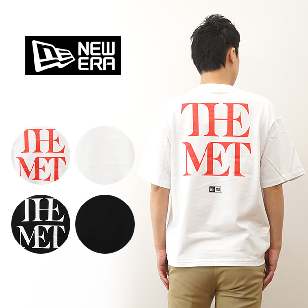 New Era ニューエラ Tシャツ 半袖 オーバーサイズド コットン The Met メンズ レディース 大きいサイズ 綿100% ブランド おしゃれ 白 黒 14457269 14457270 | NEW ERA