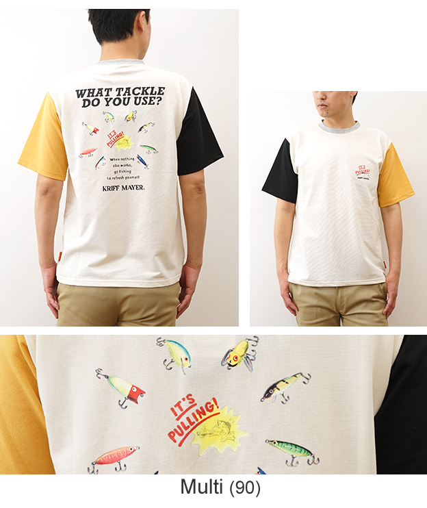 KRIFF MAYER クリフメイヤー Tシャツ BUG PROOF プリントT ルアー メンズ レディース 半袖 大きいサイズ サーマル 涼しい 防蚊 虫除け 夏 海 川 釣り 黒 2445107 | KRIFF MAYER | 14