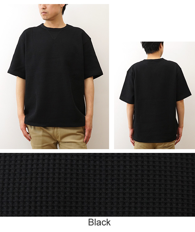NANGA ナンガ Tシャツ エコハイブリッド ワッフル ルーズフィット TEE メンズ 半袖 黒 白 無地 大きいサイズ 綿 春 夏 秋 アメカジ アウトドア インナー 1G217 | NANGA | 14