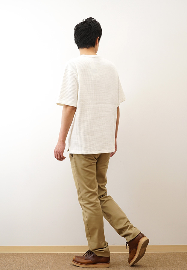 NANGA ナンガ Tシャツ エコハイブリッド ワッフル ルーズフィット TEE メンズ 半袖 黒 白 無地 大きいサイズ 綿 春 夏 秋 アメカジ アウトドア インナー 1G217 | NANGA | 02