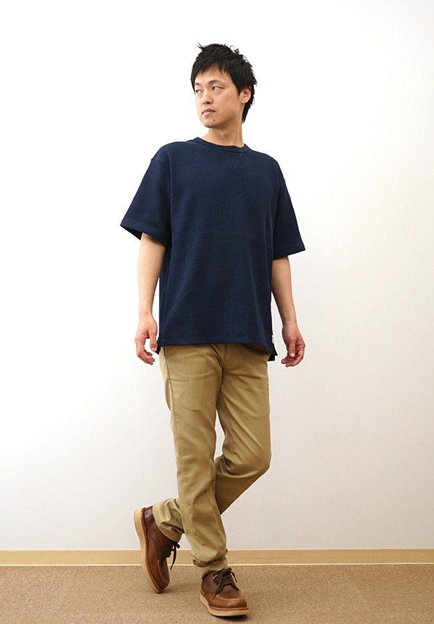 NANGA ナンガ Tシャツ エコハイブリッド ワッフル ルーズフィット TEE メンズ 半袖 黒 白 無地 大きいサイズ 綿 春 夏 秋 アメカジ アウトドア インナー 1G217 | NANGA | 05