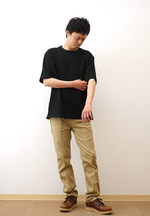 NANGA ナンガ Tシャツ エコハイブリッド ワッフル ルーズフィット TEE メンズ 半袖 黒 白 無地 大きいサイズ 綿 春 夏 秋 アメカジ アウトドア インナー 1G217 | NANGA | 07