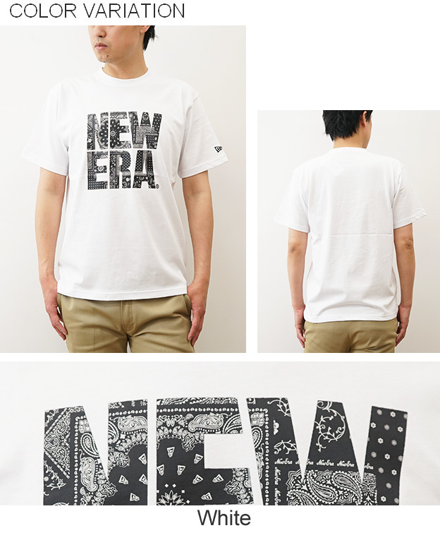 New Era ニューエラ Tシャツ Floral Paisley スクエア メンズ レディース 黒 白 綿100% 半袖 プリント ロゴ ペイズリー バンダナ おしゃれ 夏 14410104 14410105 | NEW ERA | 07