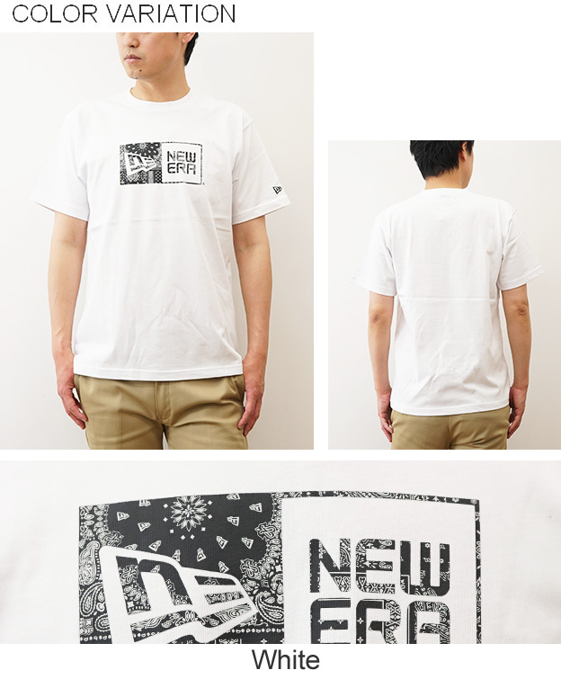 New Era ニューエラ Tシャツ Floral Paisley ボックスロゴ 半袖 メンズ レディース 白 黒 大きいサイズ 綿100 ペイズリー おしゃれ ブランド 14410108 14410109 | NEW ERA | 07