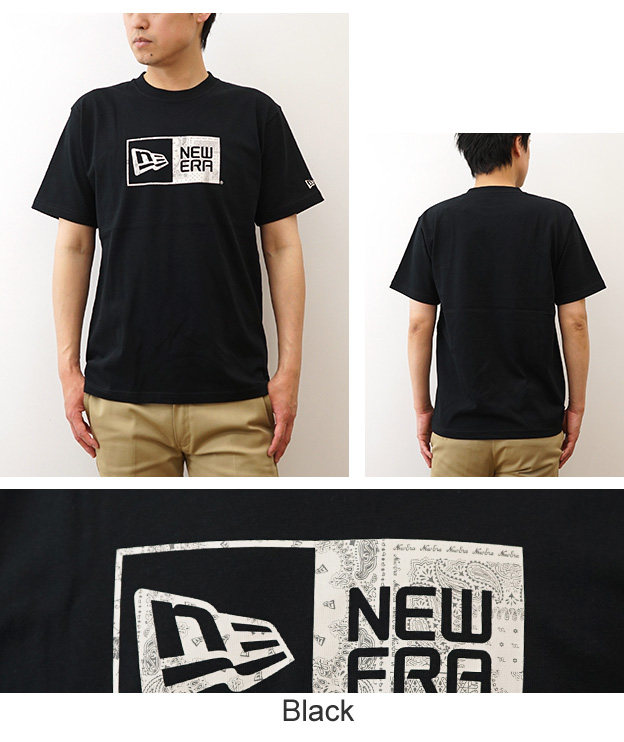 New Era ニューエラ Tシャツ Floral Paisley ボックスロゴ 半袖 メンズ レディース 白 黒 大きいサイズ 綿100 ペイズリー おしゃれ ブランド 14410108 14410109 | NEW ERA | 08