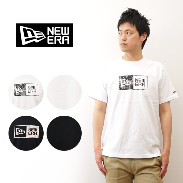 New Era ニューエラ Tシャツ Floral Paisley ボックスロゴ 半袖 メンズ レディース 白 黒 大きいサイズ 綿100 ペイズリー おしゃれ ブランド 14410108 14410109 | NEW ERA
