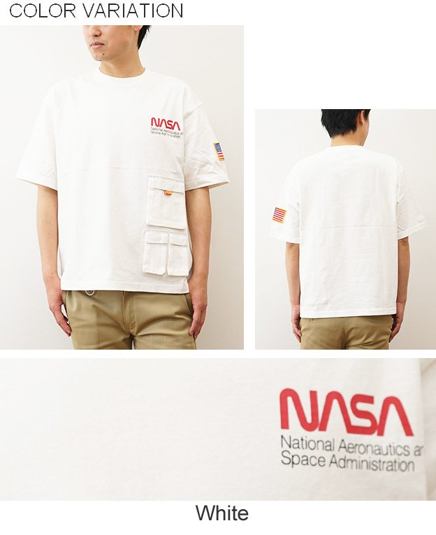 CHUMS チャムス Tシャツ 半袖 メンズ レディース NASA コラボ ポケット付き 宇宙 プリント ロゴ 大きいサイズ 夏服 M L XL ユニセックス CH01-2544 | CHUMS | 07