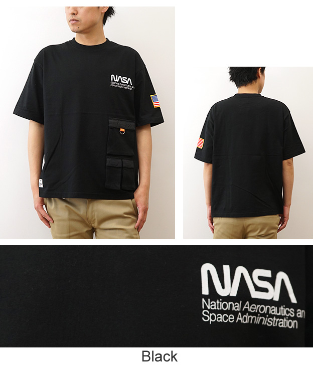 CHUMS チャムス Tシャツ 半袖 メンズ レディース NASA コラボ ポケット付き 宇宙 プリント ロゴ 大きいサイズ 夏服 M L XL ユニセックス CH01-2544 | CHUMS | 08