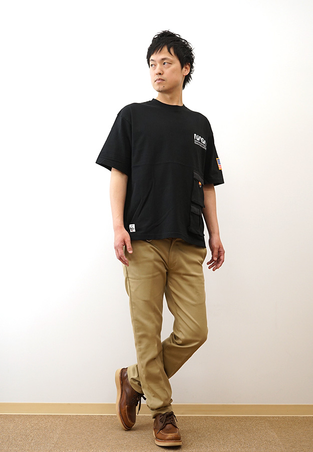 CHUMS チャムス Tシャツ 半袖 メンズ レディース NASA コラボ ポケット付き 宇宙 プリント ロゴ 大きいサイズ 夏服 M L XL ユニセックス CH01-2544 | CHUMS | 03