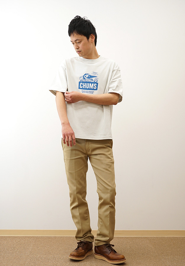 CHUMS チャムス スペースブービーTシャツ メンズ レディース 半袖 USAコットン 綿100％ ロゴ プリント  大きめサイズ 春夏 CH01-2545 オーバーサイズ CHUMS チャムス Tシャツ スペース ブービー メンズ レディース