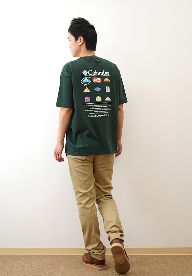 Columbia コロンビア Tシャツ スタックブルックグラフィック メンズ レディース 半袖 速乾 アウトドア おしゃれ ブランド ロゴ 大きいサイズ 涼しい 黒 PM0785 | Columbia | 05