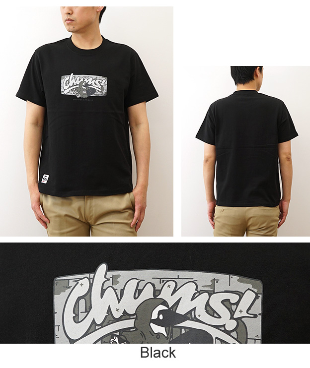 CHUMS チャムス Tシャツ アンチバグ チャムス グラフィティ メンズ レディース 半袖 大きいサイズ 綿100% アメカジ アウトドア おしゃれ 黒 白 CH01-2507 | CHUMS | 11