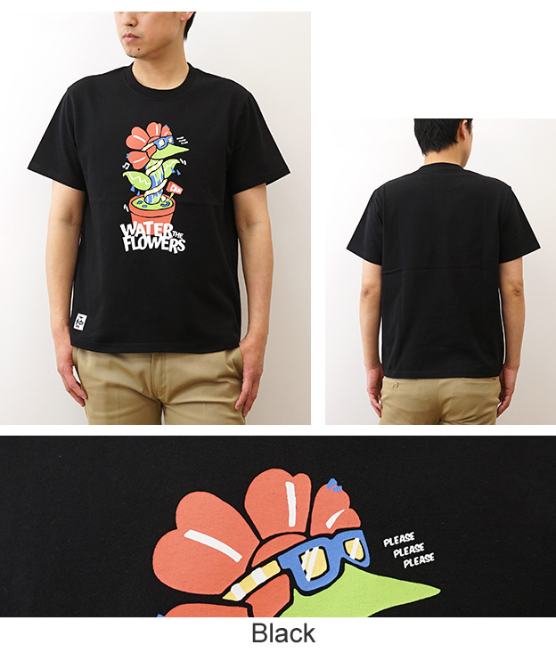 CHUMS チャムス Tシャツ アンチバグ ウォーターインザフラワーズ メンズ レディース 半袖 大きいサイズ 綿100% キャンプ ブランド おしゃれ 黒 白 CH01-2509 | CHUMS | 11