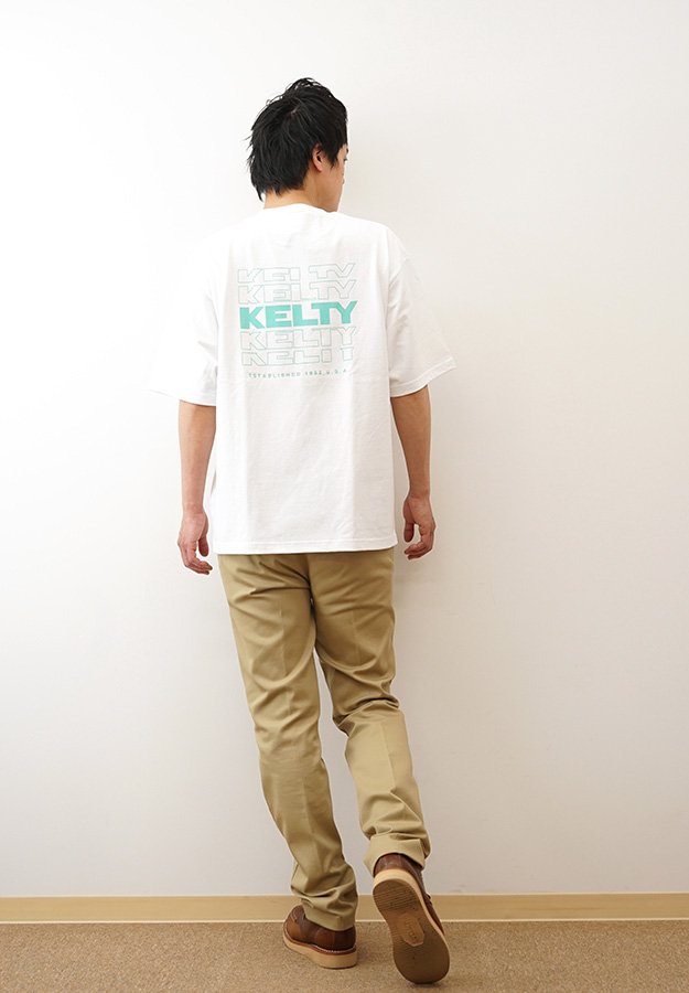 KELTY ケルティ Tシャツ バック タイポ ロゴ 半袖 メンズ レディース オーバーサイズ 綿100% プリント おしゃれ アメカジ 夏 お揃い ペアルック KE25113014 | KELTY | 01
