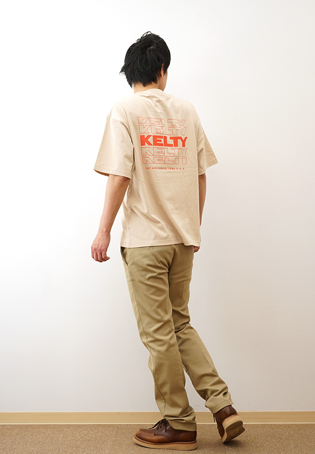 KELTY ケルティ Tシャツ バック タイポ ロゴ 半袖 メンズ レディース オーバーサイズ 綿100% プリント おしゃれ アメカジ 夏 お揃い ペアルック KE25113014 | KELTY | 02