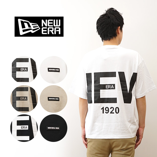 New Era ニューエラ Tシャツ メンズ レディース Zoom Up Logo 半袖 綿100% オーバーサイズ プリント ストリート 黒 白 春 夏 秋 14410046 14410047 14410048 | NEW ERA