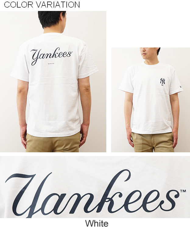 New Era ニューエラ Tシャツ ニューヨーク・ヤンキース メンズ レディース 白 黒 大きいサイズ 綿100 プリント おしゃれ 人気 ブランド 14410091 14410092 | NEW ERA | 07