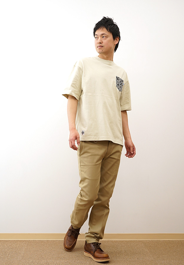 CHUMS チャムス 米織小紋 Tシャツ 半袖 メンズ レディース ポケT 東北 限定 別注 綿100％ コラボ 大きいサイズ カジュアル ユニセックス CH01-2572 | CHUMS | 03