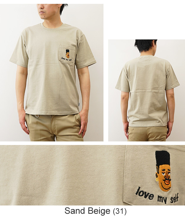 gym master ジムマスター Tシャツ メンズ レディース 7.4oz love my self 刺繍 ポケット 半袖 ポケT 白 黒 大きいサイズ 綿100% アメカジ 夏 おしゃれ G521791 | gym master | 12