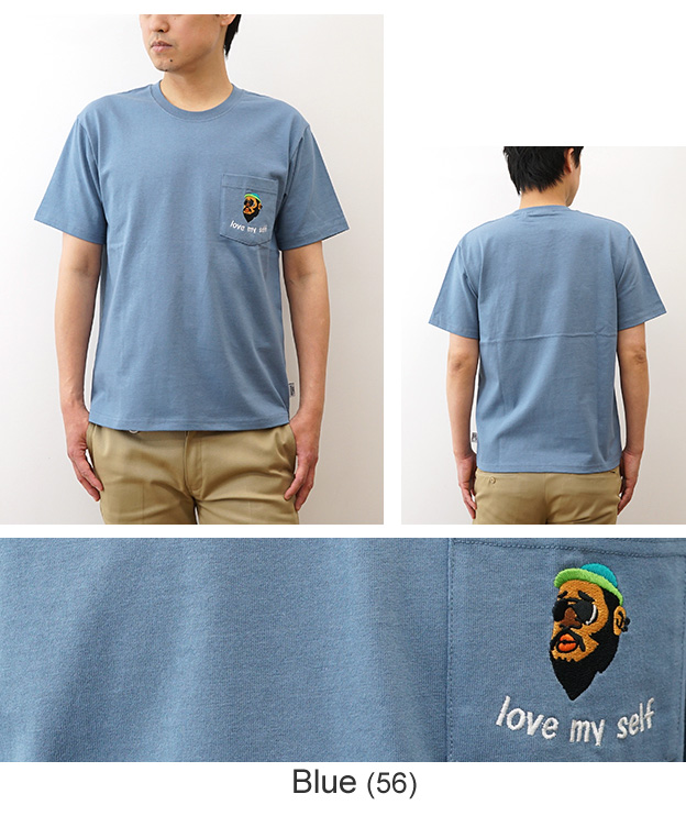 gym master ジムマスター Tシャツ メンズ レディース 7.4oz love my self 刺繍 ポケット 半袖 ポケT 白 黒 大きいサイズ 綿100% アメカジ 夏 おしゃれ G521791 | gym master | 13